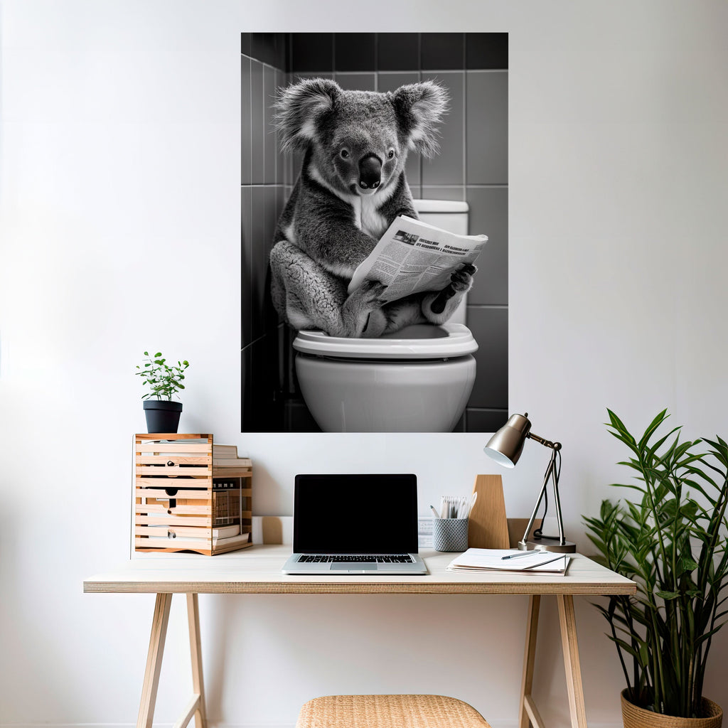 TOILETTIDSBERÄTTELSER Skalbar och självhäftande vertikal poster