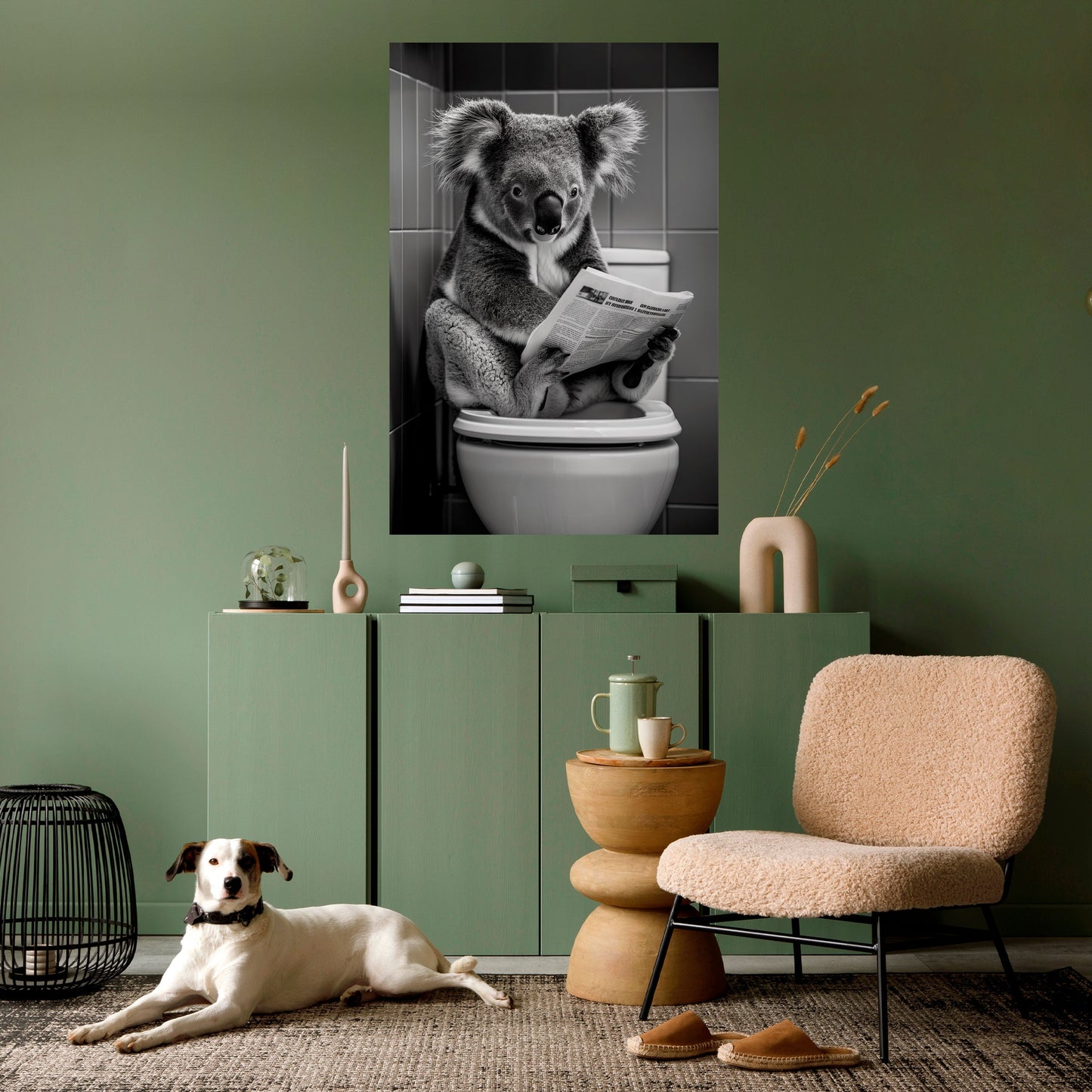 TOILETTIDSBERÄTTELSER Skalbar och självhäftande vertikal poster