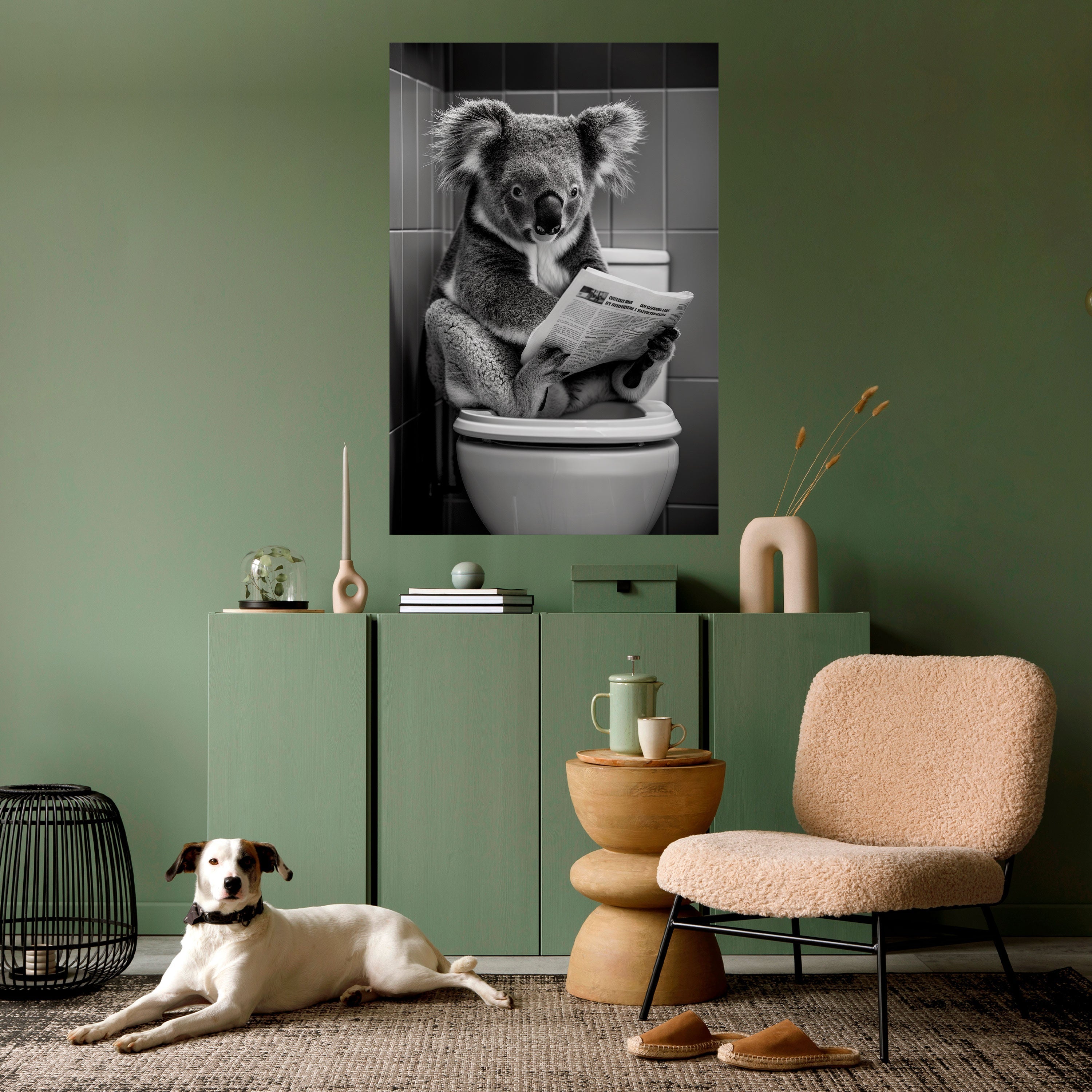 TOILETTIDSBERÄTTELSER Skalbar och självhäftande vertikal poster