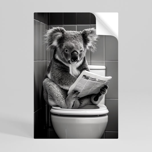 TOILETTIDSBERÄTTELSER Skalbar och självhäftande vertikal poster