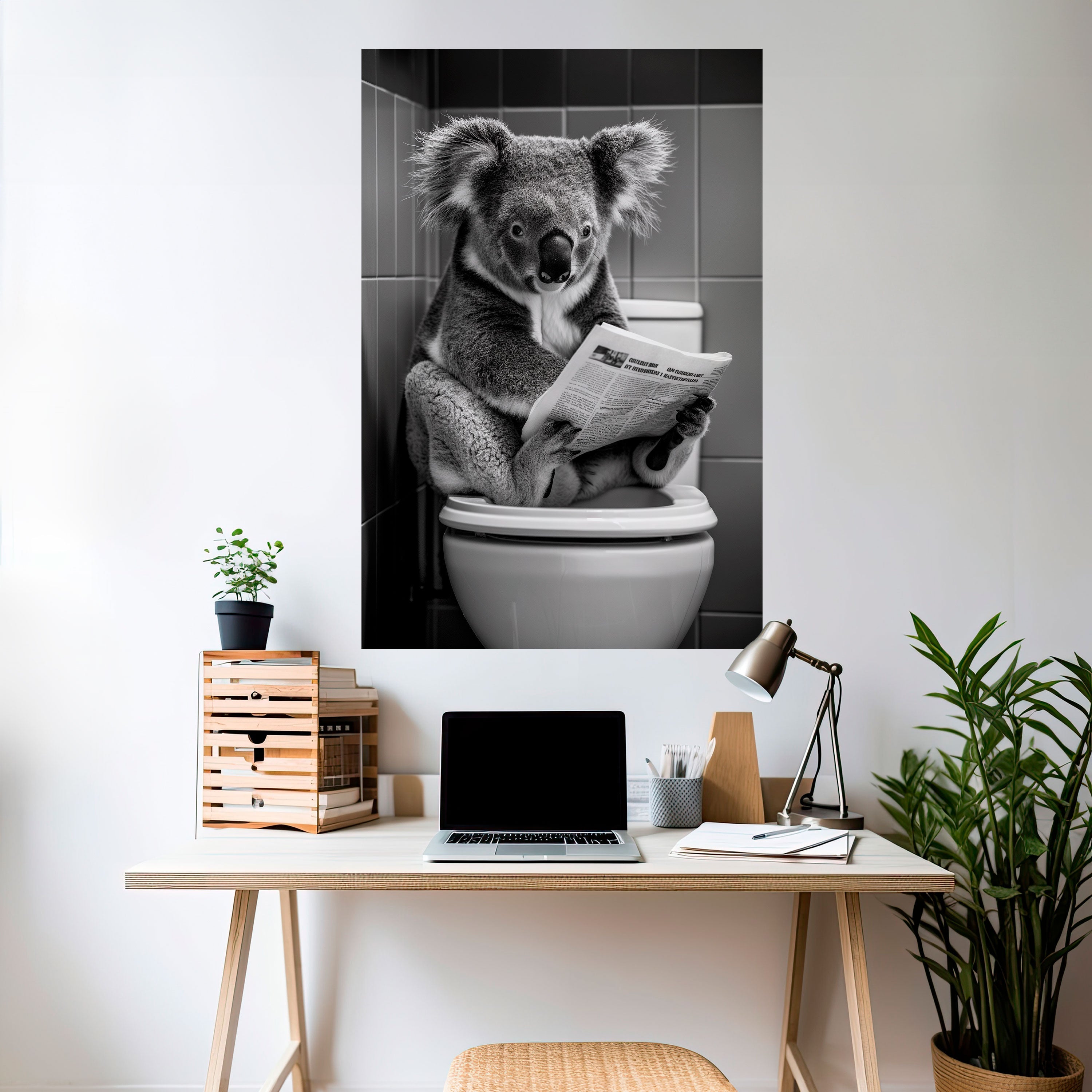 TOILETTIDSBERÄTTELSER Skalbar och självhäftande vertikal poster