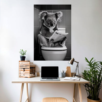 TOILETTIDSBERÄTTELSER Skalbar och självhäftande vertikal poster