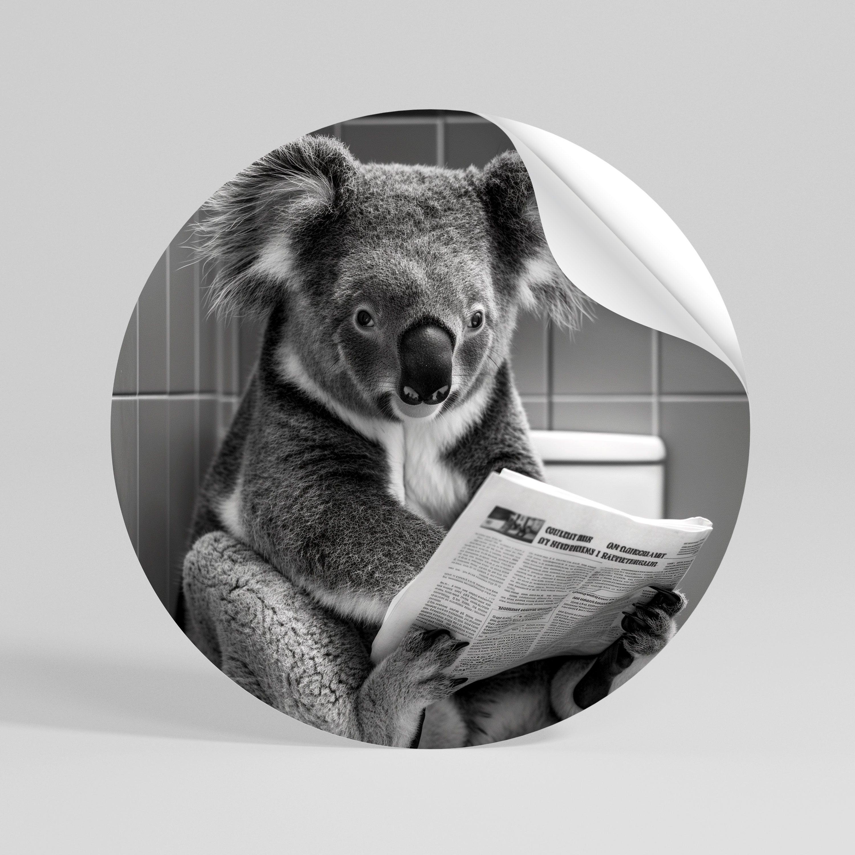 TOILET TIME TALES Rund väggdekal