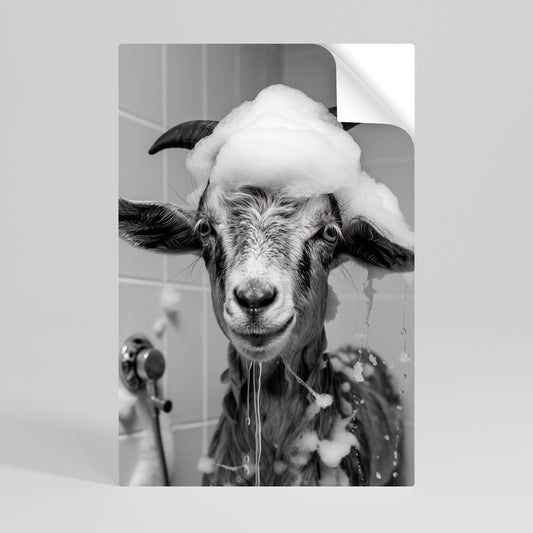 SOAPY GOAT GIGGLES Självhäftande Vertikal Poster