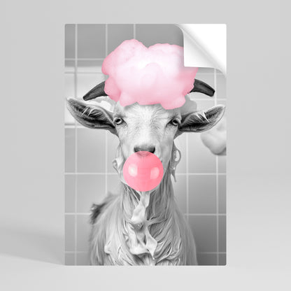 BUBBLEGUM BOVINE BLISS vertikal affisch med självhäftande motiv