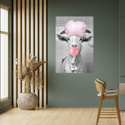 BUBBLEGUM BOVINE BLISS vertikal affisch med självhäftande motiv