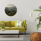 SHEEP IN SERENITY Round Wall Art