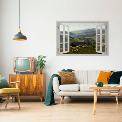 WILD PASTURES VIEW Peel and Stick Horizontal Poster