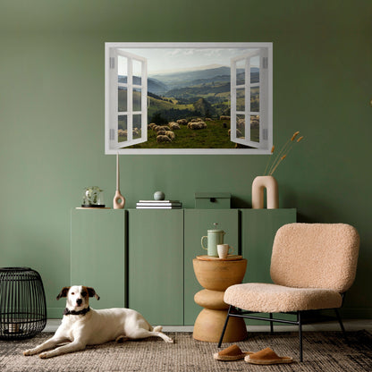 WILD PASTURES VIEW Peel and Stick Horizontal Poster