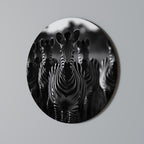 STRIPED SYMPHONY SAGA Round Wall Art