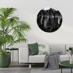 STRIPED SYMPHONY SAGA Round Wall Art
