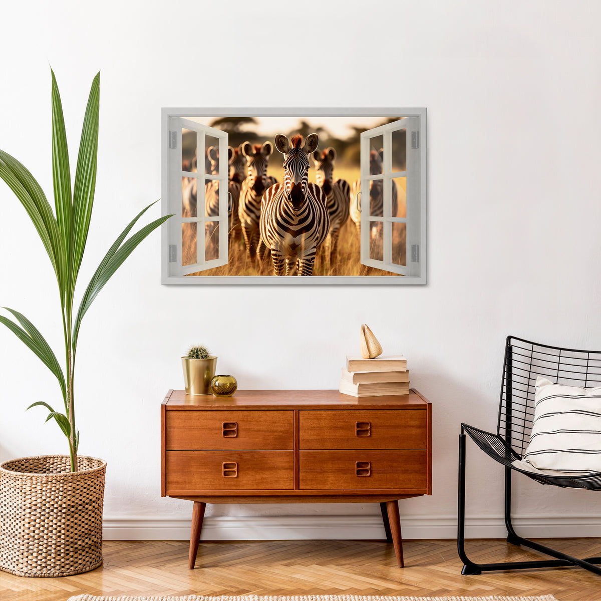 STRIPED SERENADE OUTSIDE Horizontal Canvas Print