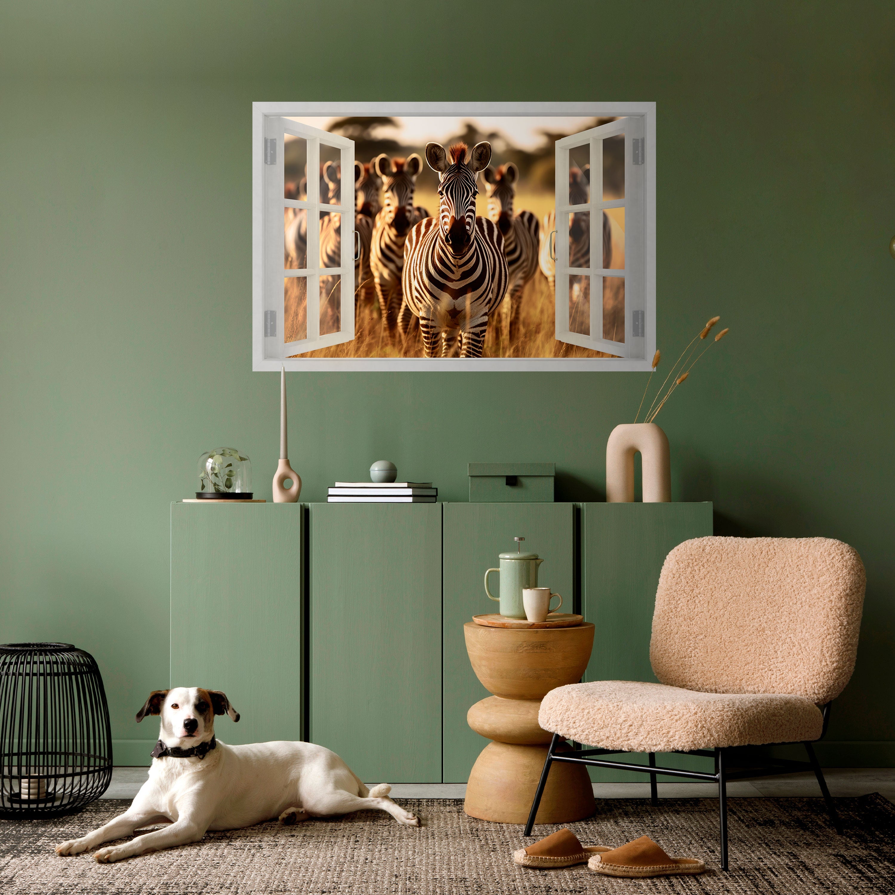 Randig serenad utomhus horisontell poster med självhäftande text