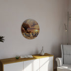 ZEBRA SUNSET SERENADE Round Wall Art