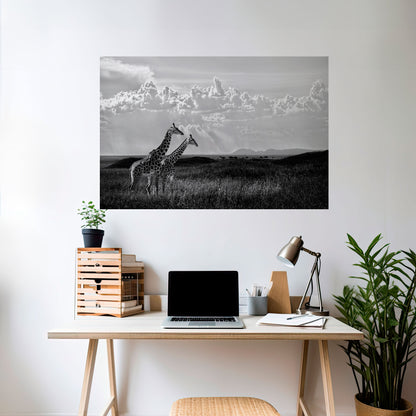 ELEGANT HEIGHTS AVTÄCKTA Horisontell Poster med självhäftande tryck