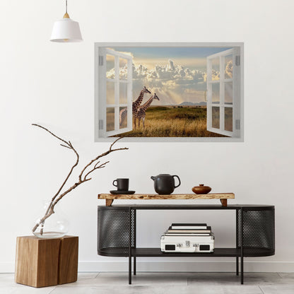GIRAFF-FÖNSTER, självhäftande poster