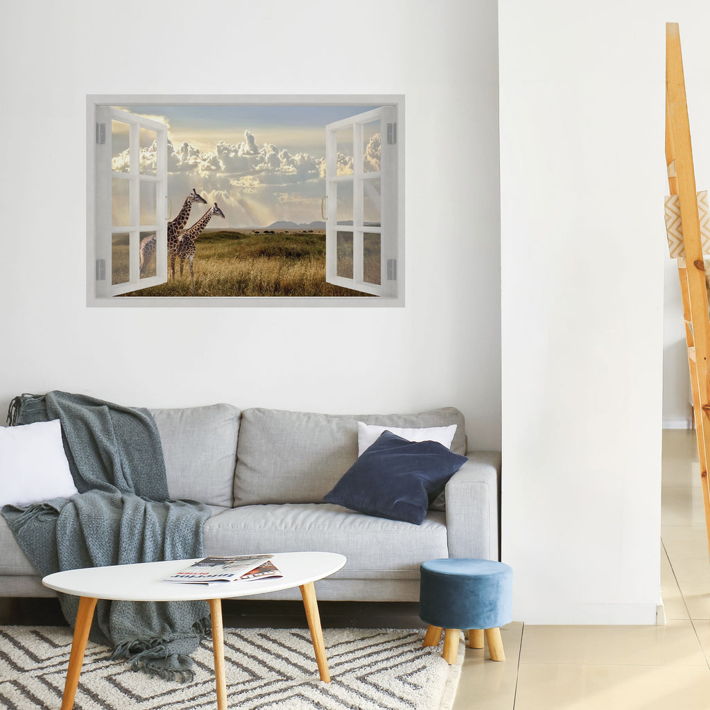 GIRAFF-FÖNSTER, självhäftande poster