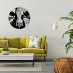 MONOCHROME MOOOD Round Wall Art