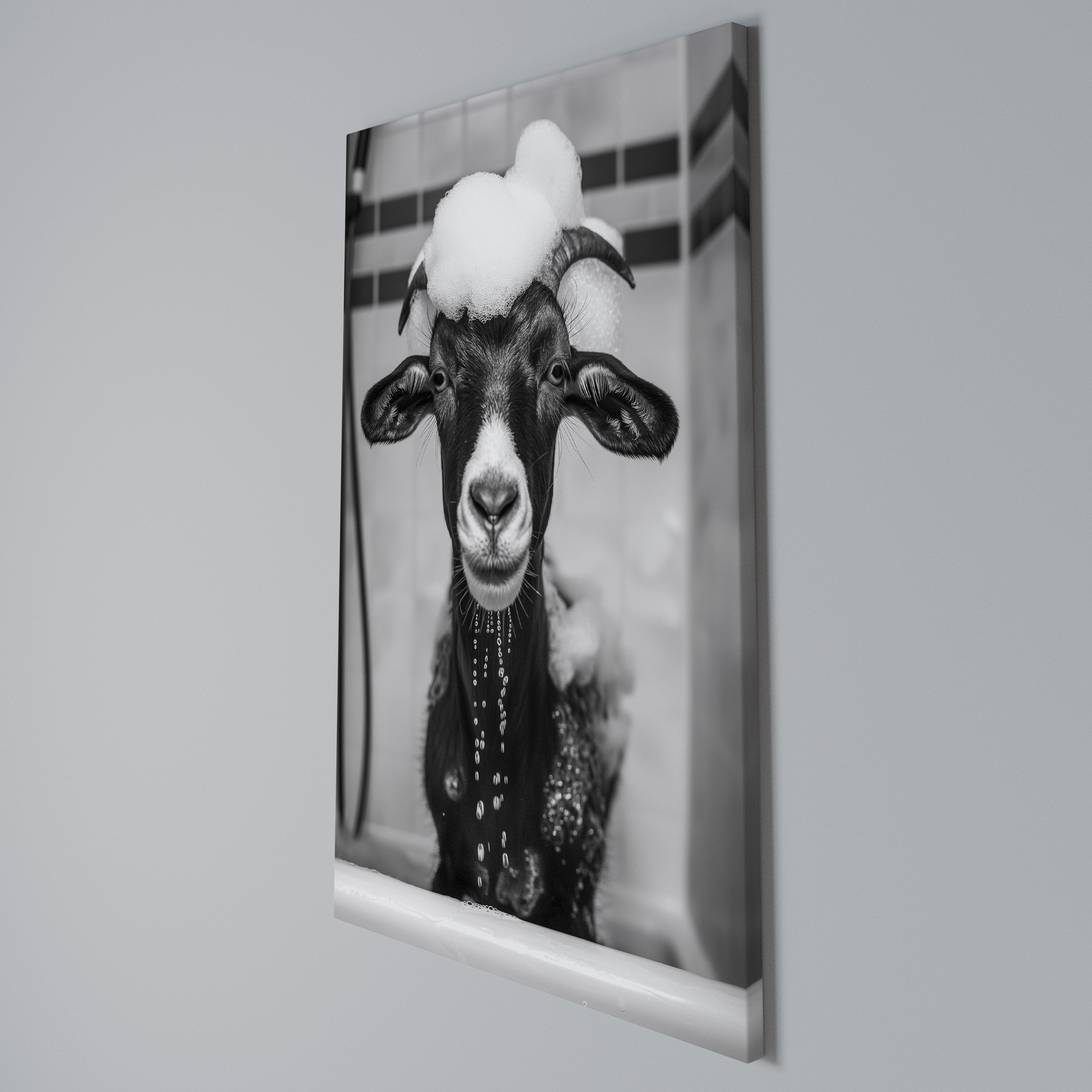 BUBBLE-BATHED BLISS Vertical Canvas Print