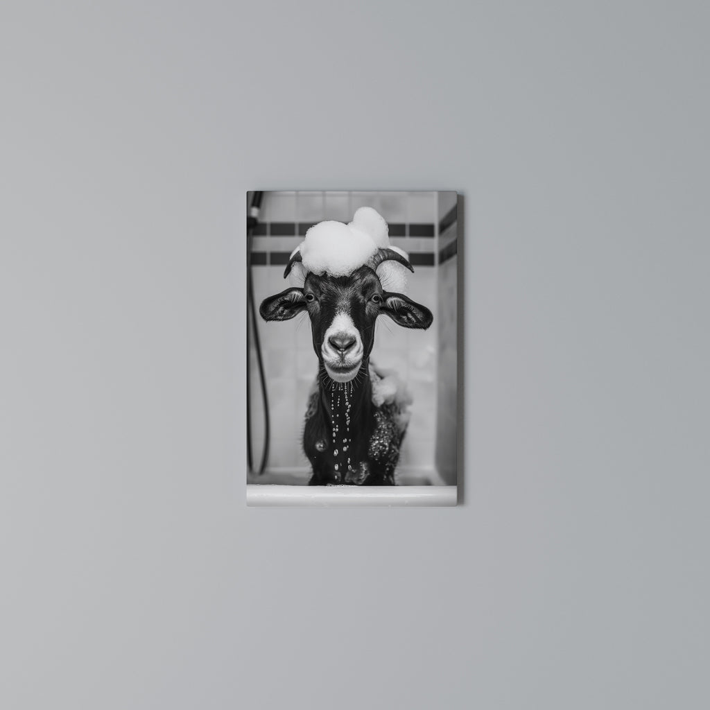 BUBBLE-BATHED BLISS Vertical Canvas Print
