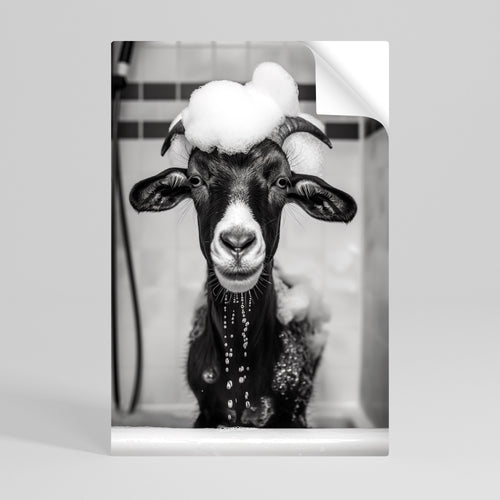 BUBBLE-BATHED BLISS Peel and Stick Vertical Poster