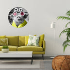 MORNING PIGLET Round Wall Art