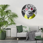 MORNING PIGLET Round Wall Art