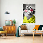 MORNING PIGLET Peel and Stick Vertical Poster