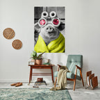 MORNING PIGLET Peel and Stick Vertical Poster