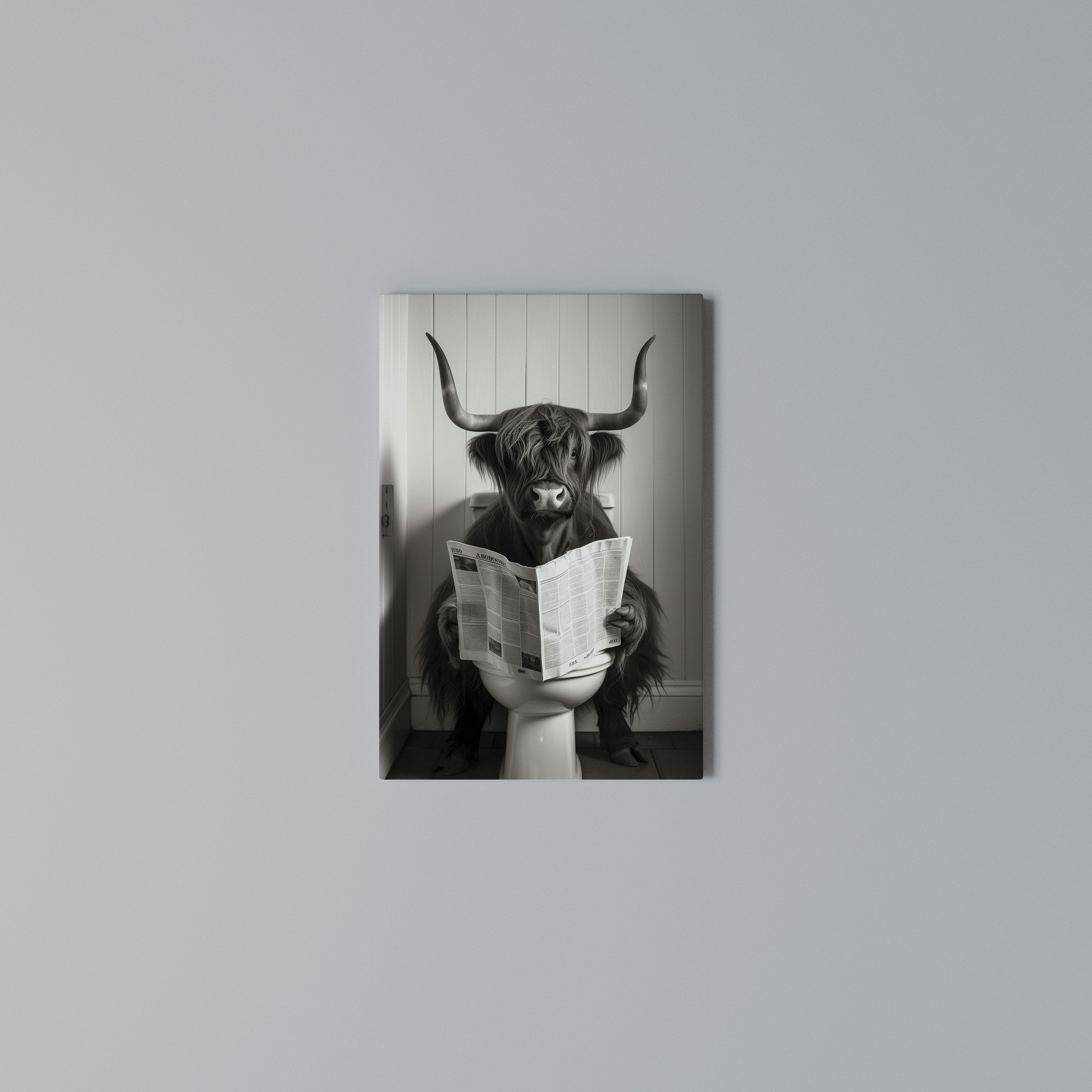 MOO-DY NEWS BREAK Vertical Canvas Print