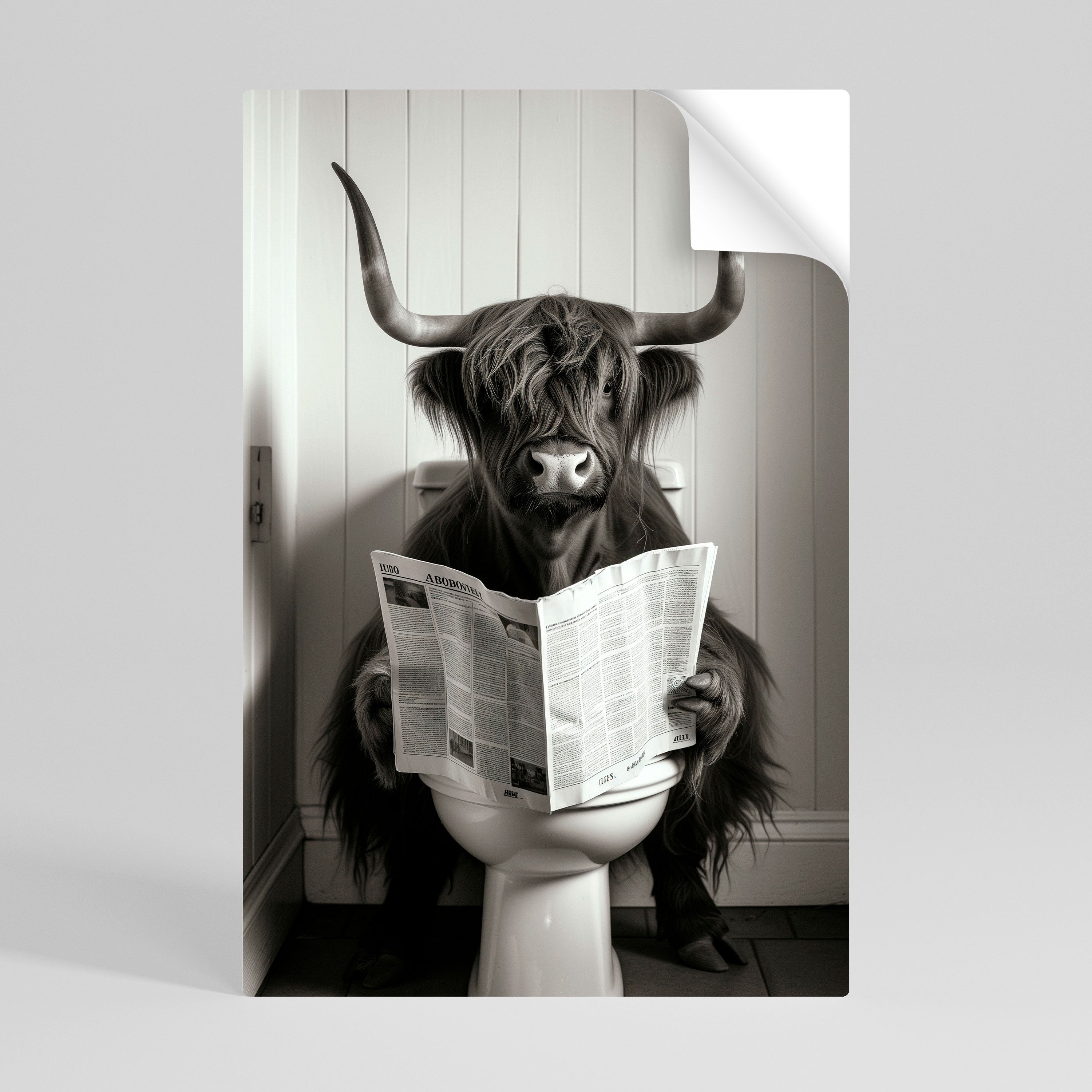 MOO-DY NYHETSBREAK Vertikal affisch med självhäftande text