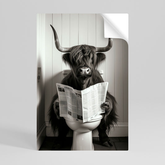 MOO-DY NEWS BREAK Självhäftande Vertikal Poster
