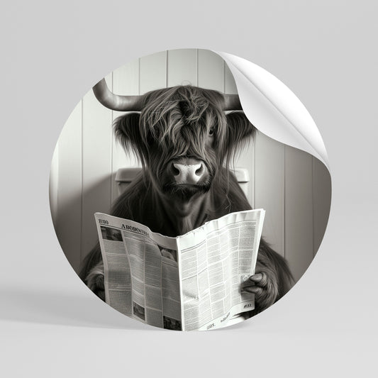 MOO-DY NEWS BREAK Rund väggdekal