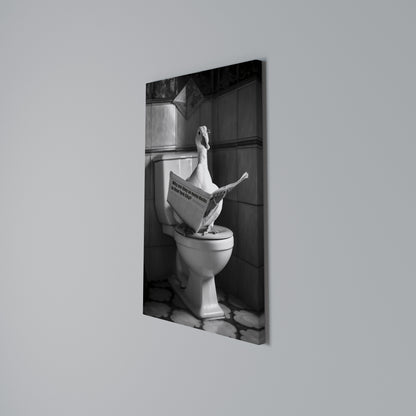 DUCKS IN THE CITY Vertical Canvas Print