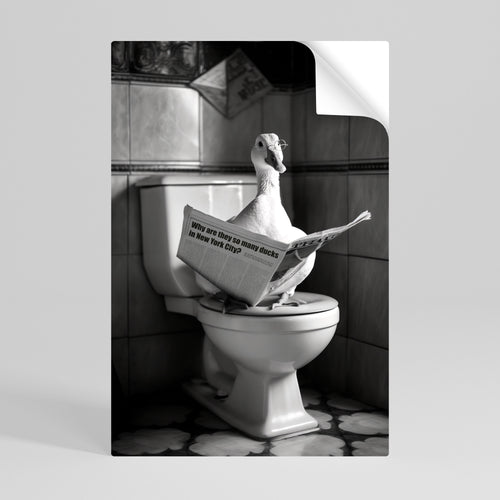 DUCKS IN THE CITY Peel and Stick Vertical Poster