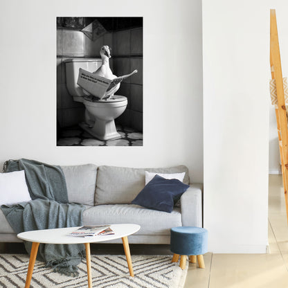 ÄNKER I STADEN Vertikal poster med självhäftande klistermärke
