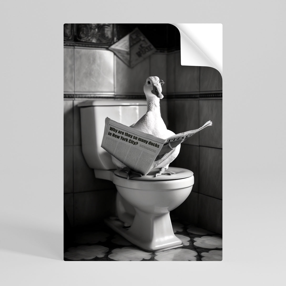 DUCKS IN THE CITY Självhäftande Vertikal Poster