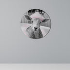 PINK CLOUD BATH TIME Round Wall Art