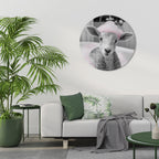 PINK CLOUD BATH TIME Round Wall Art