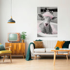 PINK CLOUD BATH TIME Peel and Stick Vertical Poster