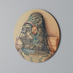 GORILLA GROOVE Round Wall Art