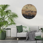 THE ZEBRA HARMONY Round Wall Art