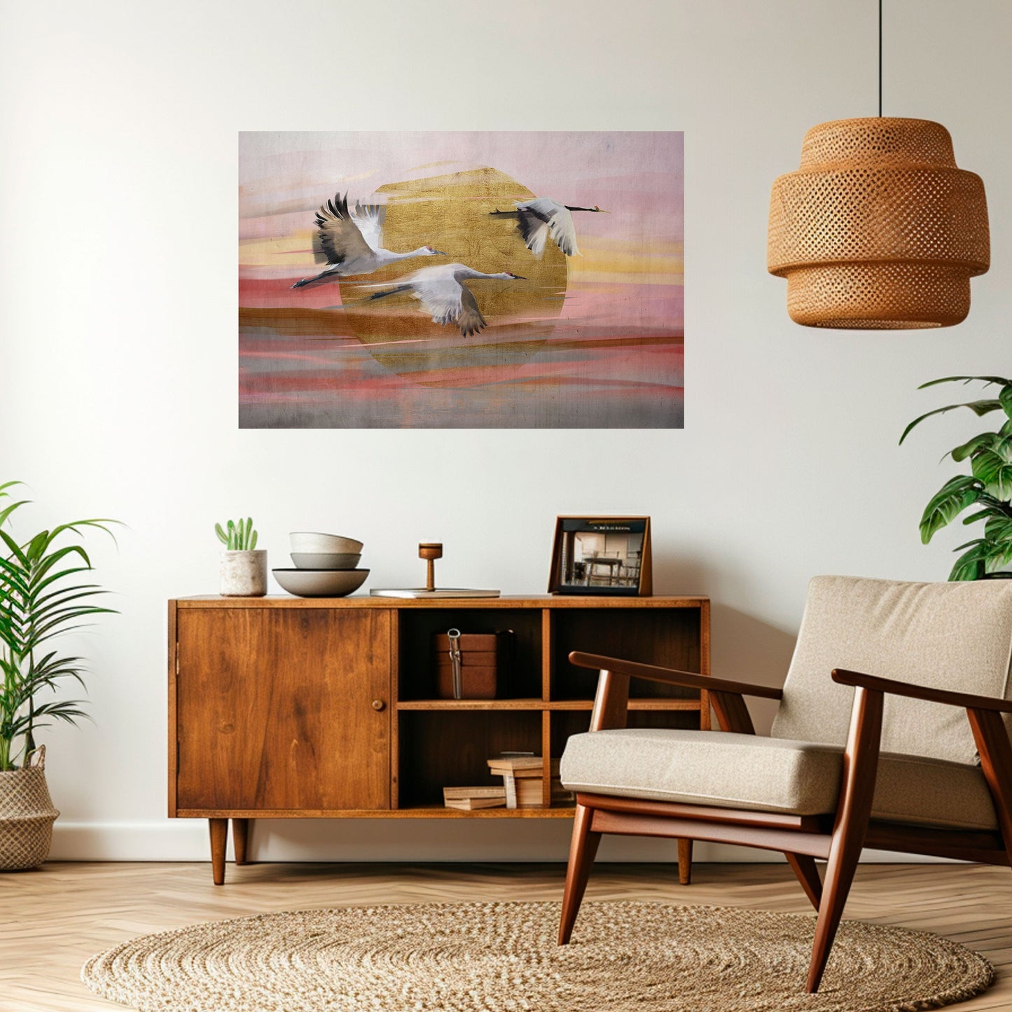 ELEGANT FLIGHT SYMPHONY Peel and Stick Horizontal Poster