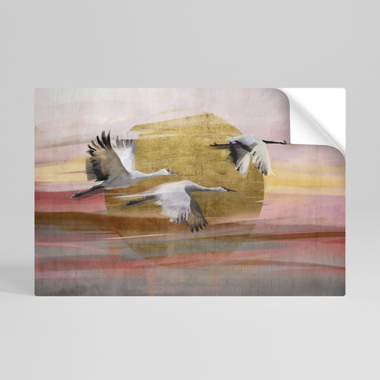 ELEGANT FLIGHT SYMPHONY Självhäftande Horisontell Poster