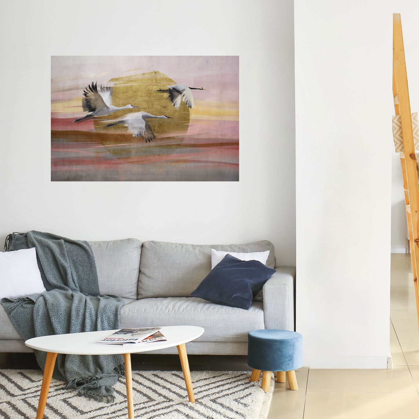 ELEGANT FLIGHT SYMPHONY Peel and Stick Horizontal Poster