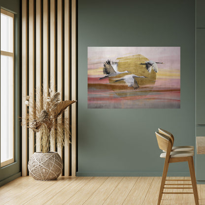 ELEGANT FLIGHT SYMPHONY Peel and Stick Horizontal Poster