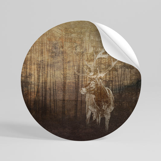 WHISPERING WOODS MYSTIQUE Peel and Stick Round Sticker
