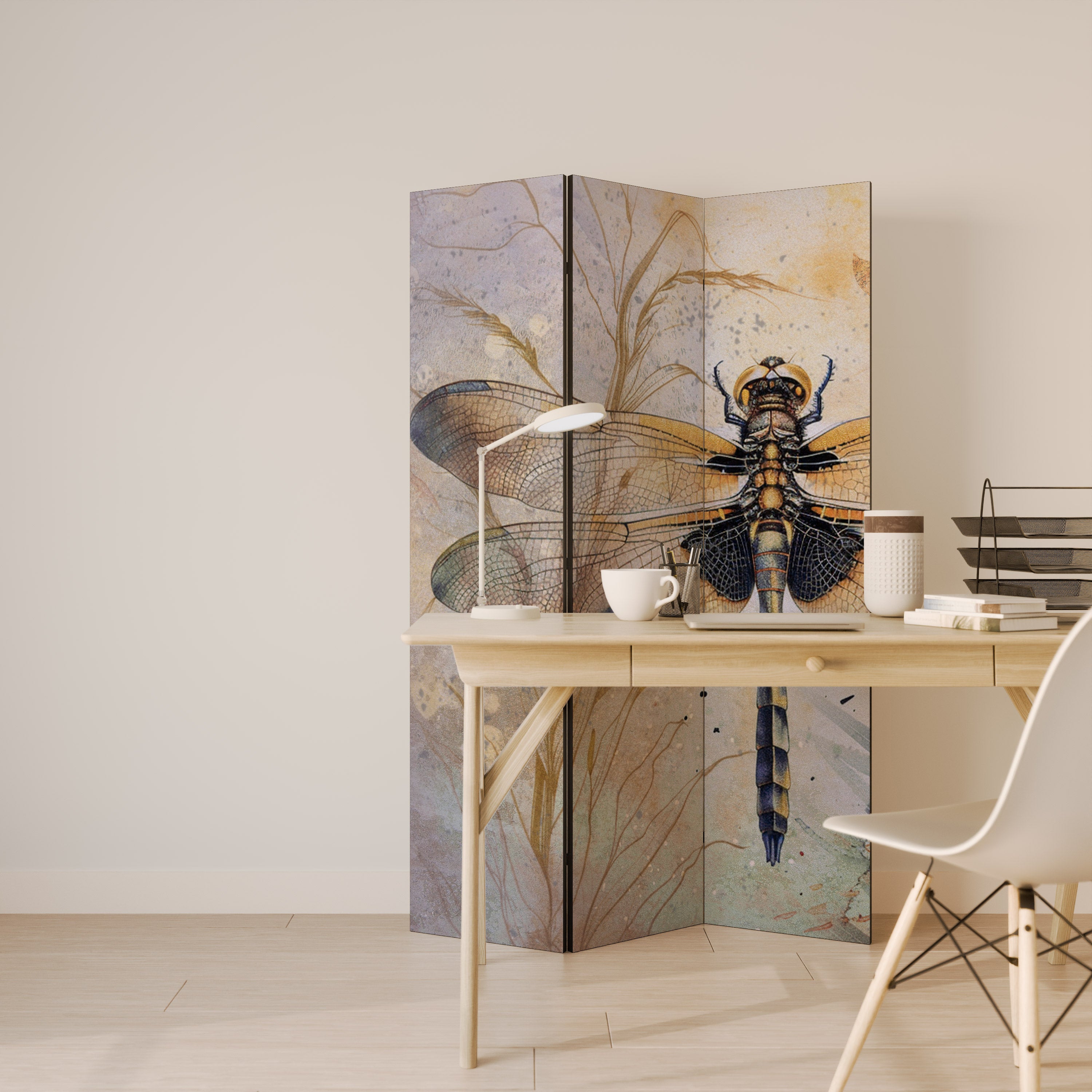 HER HIGHNESS DRAGONFLY 3-Panel Room Divider