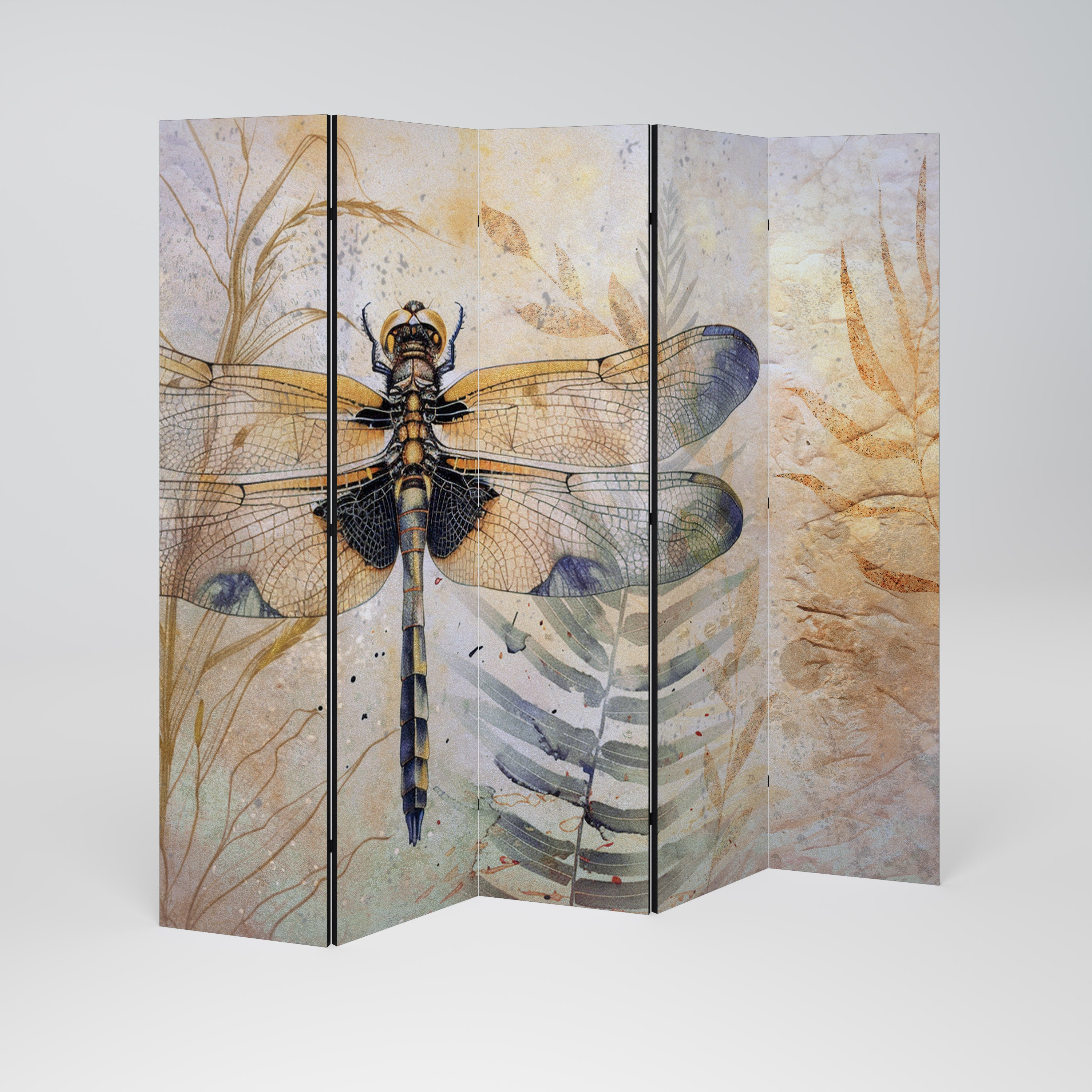 HER HIGHNESS DRAGONFLY Dekorativ rumsavdelare – 5 paneler