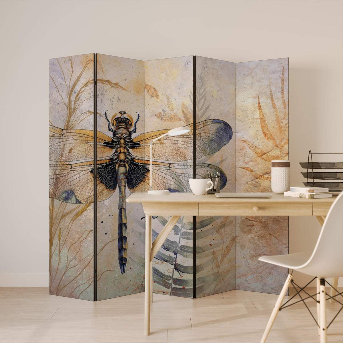 HER HIGHNESS DRAGONFLY Dekorativ rumsavdelare – 5 paneler